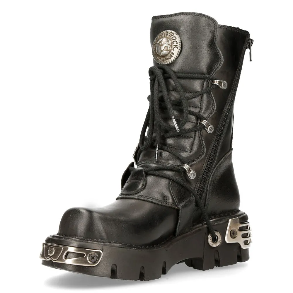 391 S1 Reactor Boots Goth Metallic Black