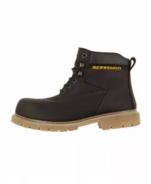 6�� Steel Toe Work Boots In Brown