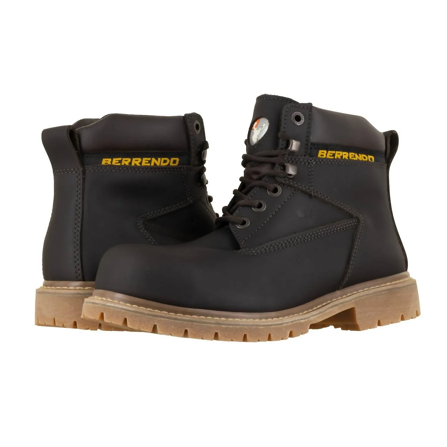 6�� Steel Toe Work Boots In Brown