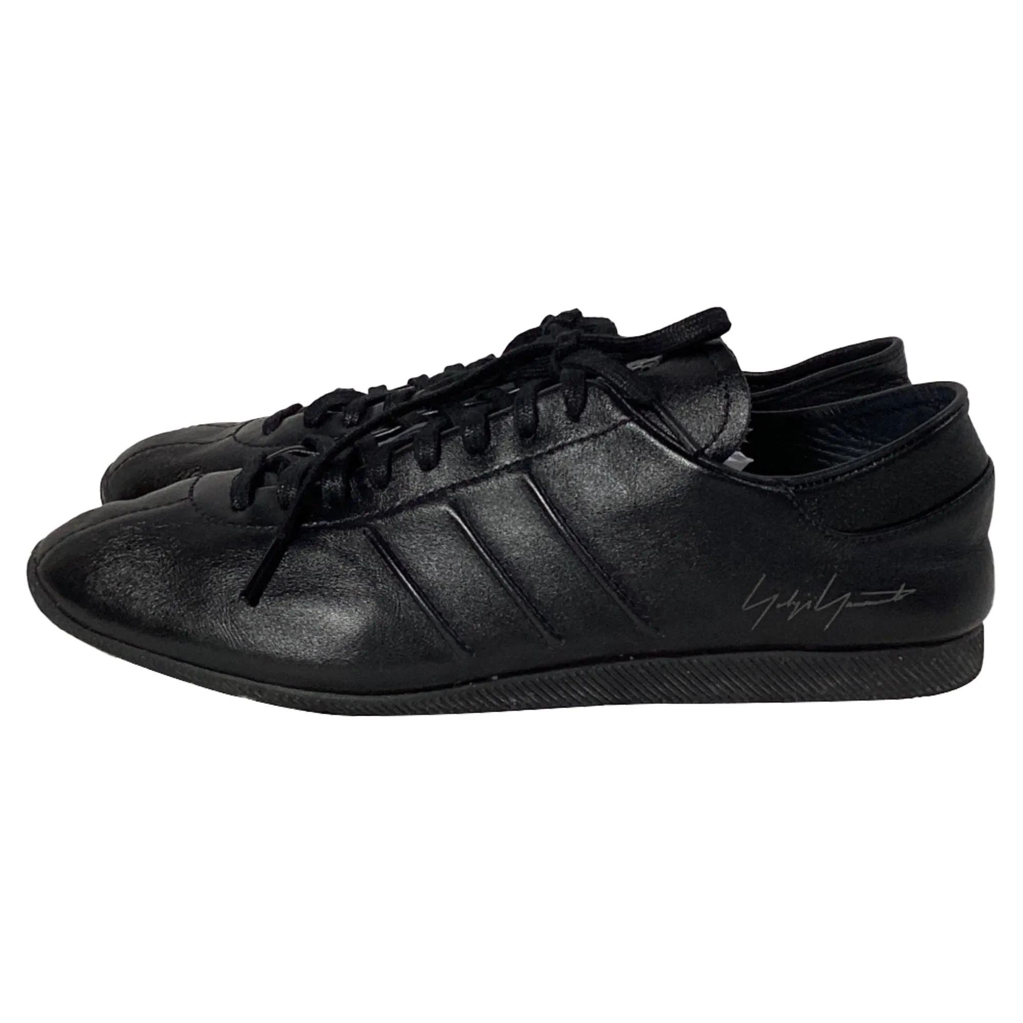 Adidas Y-3 Japan Low Top Sneakers in Black Leather