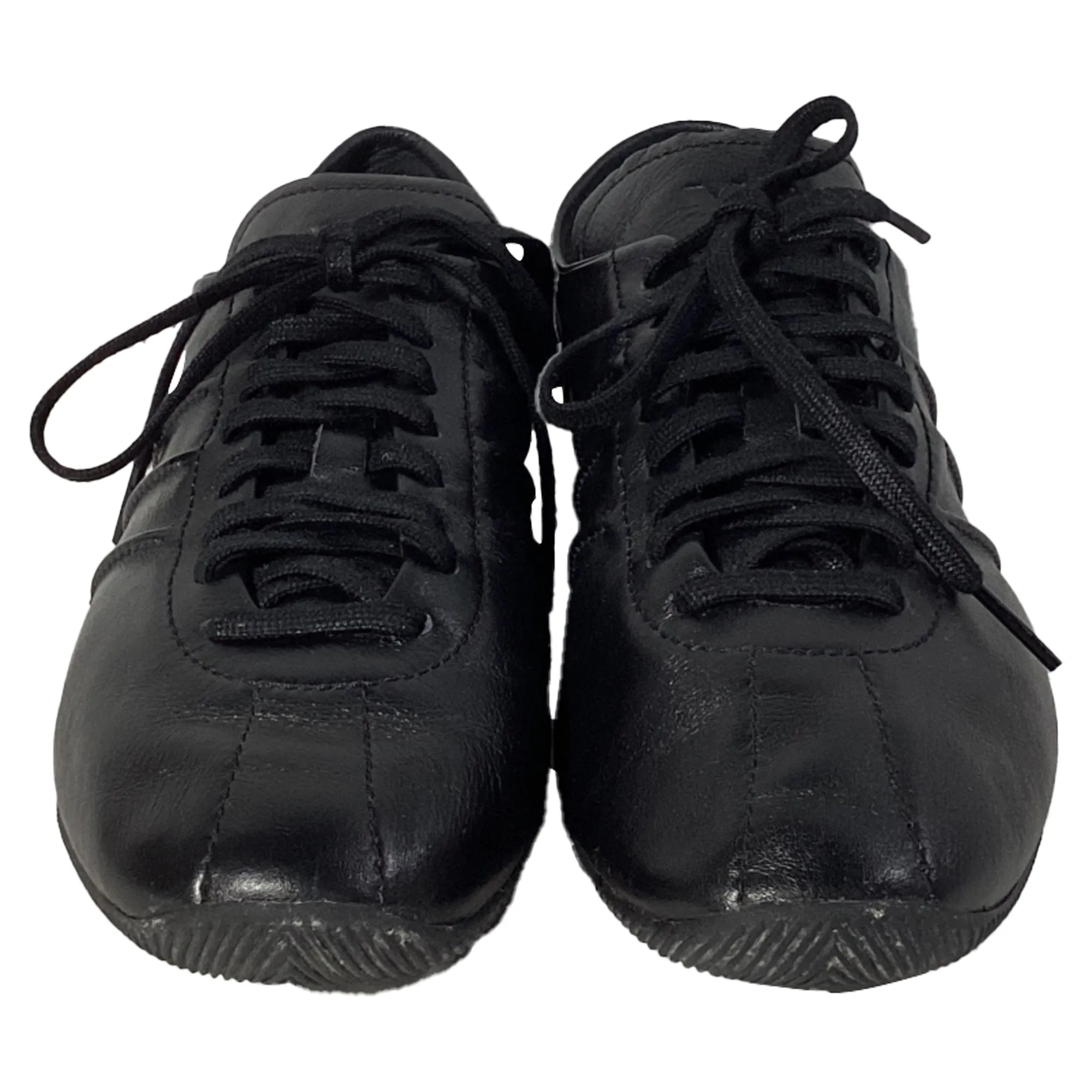 Adidas Y-3 Japan Low Top Sneakers in Black Leather