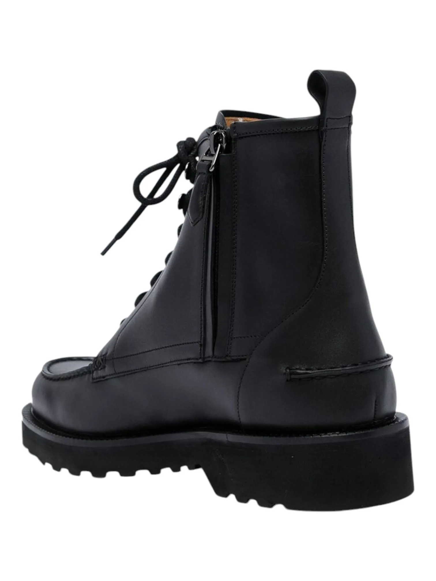 Bally Nokor 6239793 Men's Black Moc Toe Leather Boots