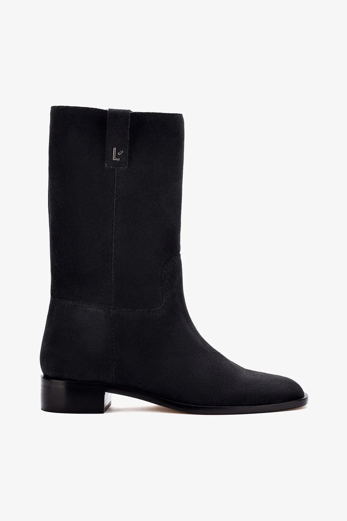 Barb Boot In Dark Gray Suede