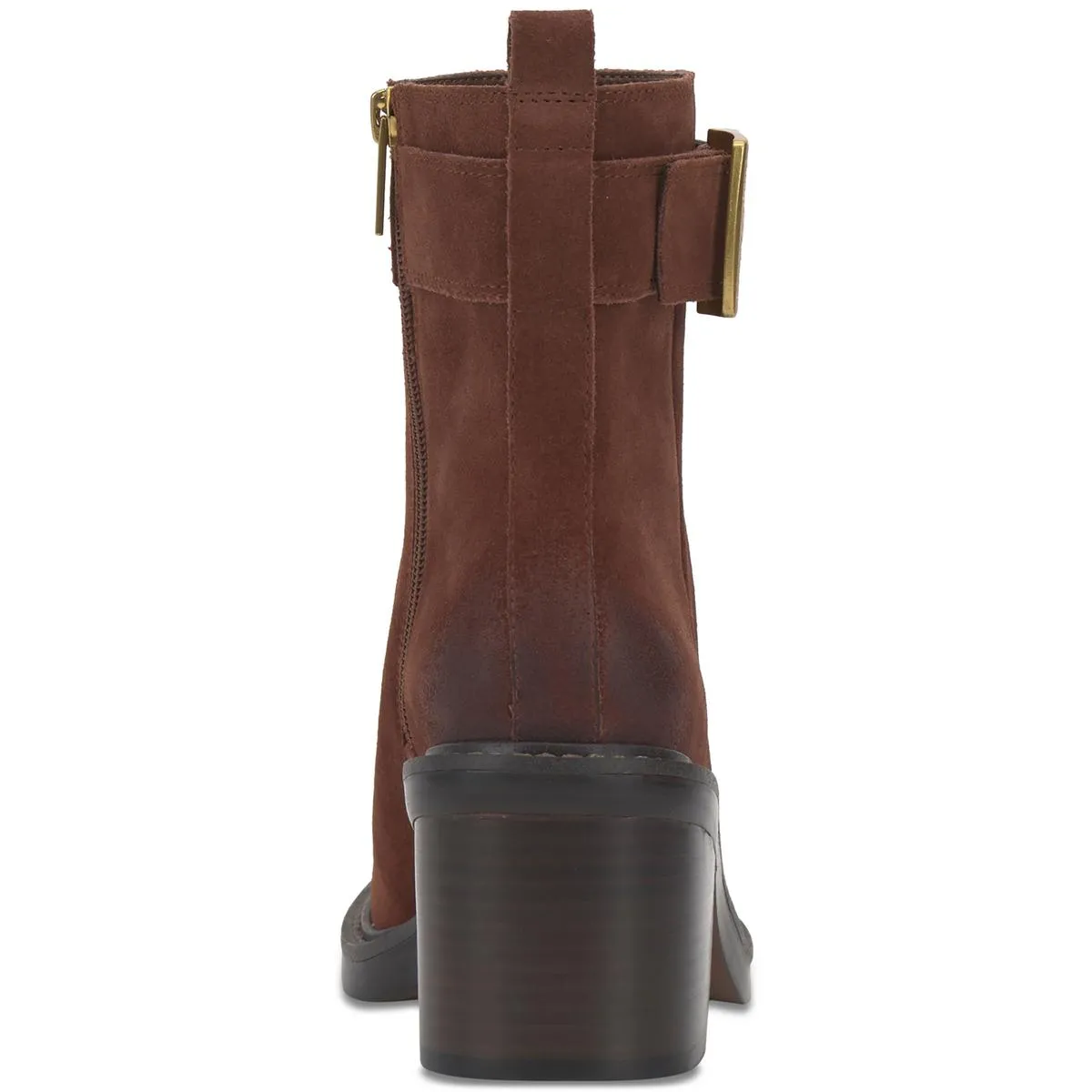 Bembonie Womens Buckle Round Toe Mid-Calf Boots