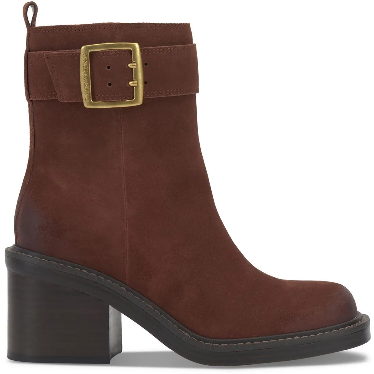 Bembonie Womens Buckle Round Toe Mid-Calf Boots