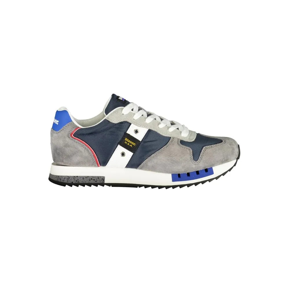 Blauer Polyester Men Men's Sneaker