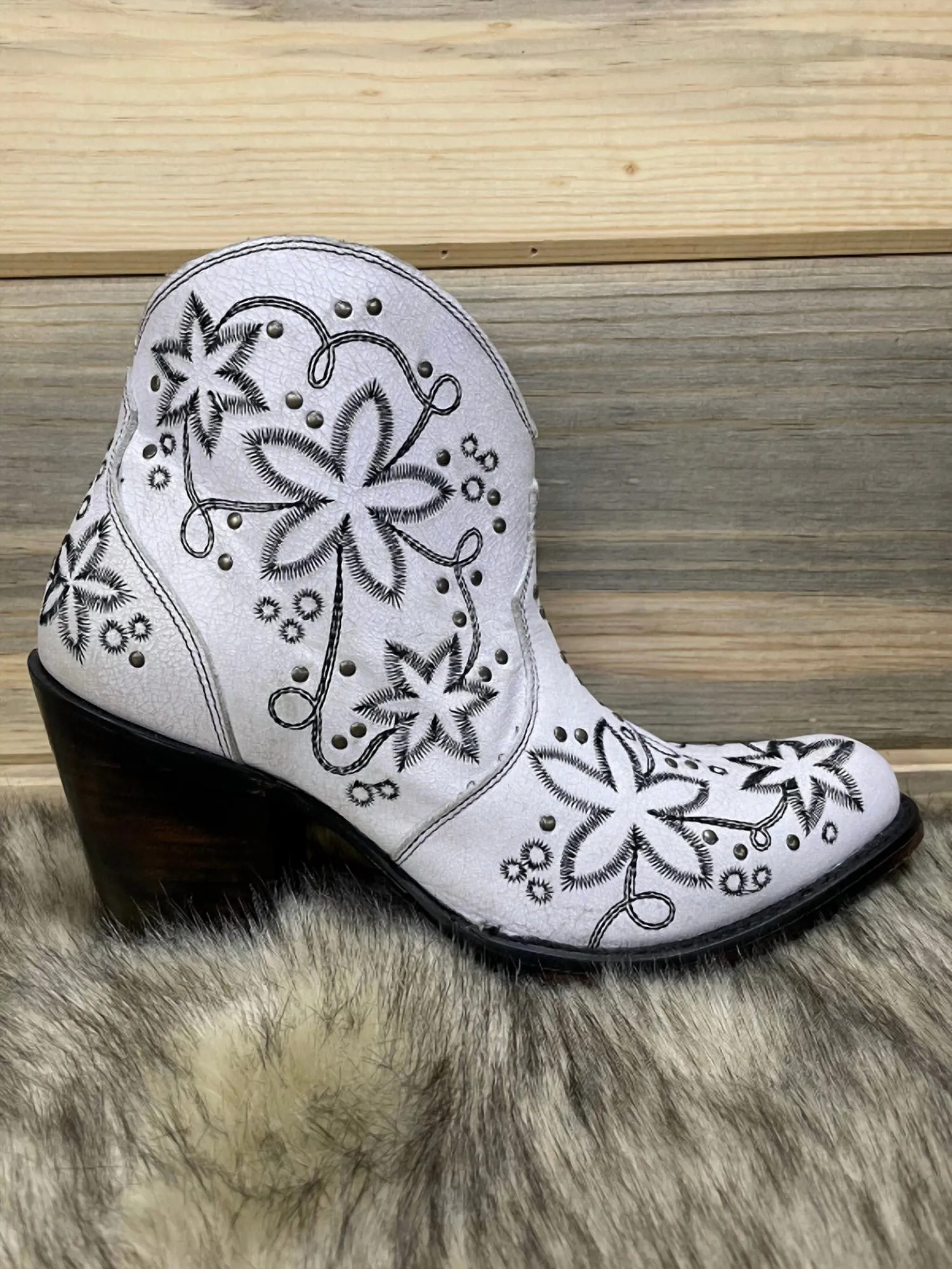 Bootie In White And Black