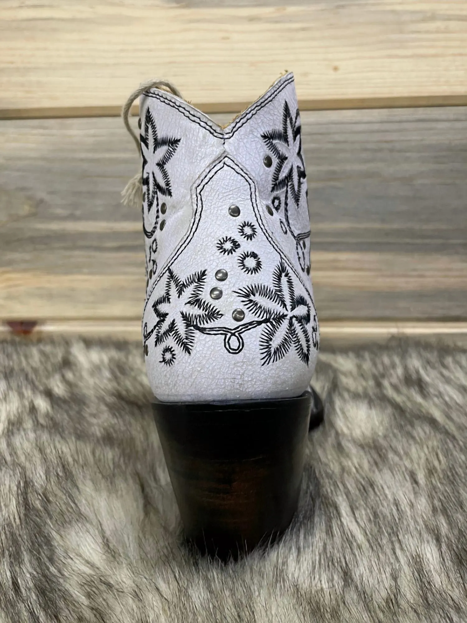 Bootie In White And Black