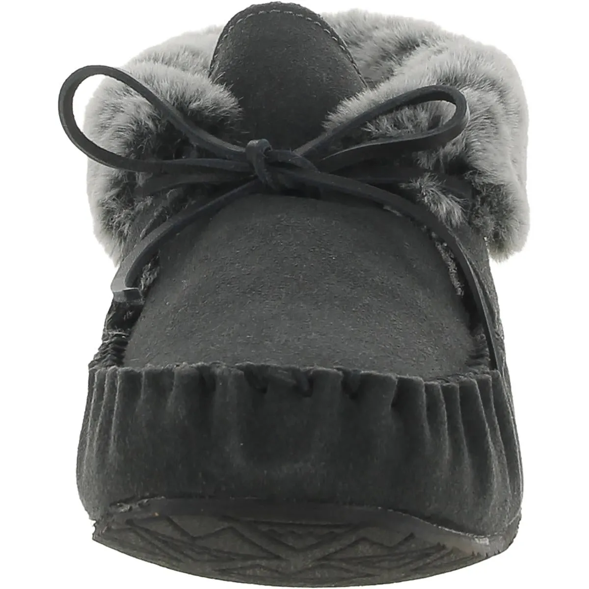 Cabin Womens Suede Faux Fur Bootie Slippers