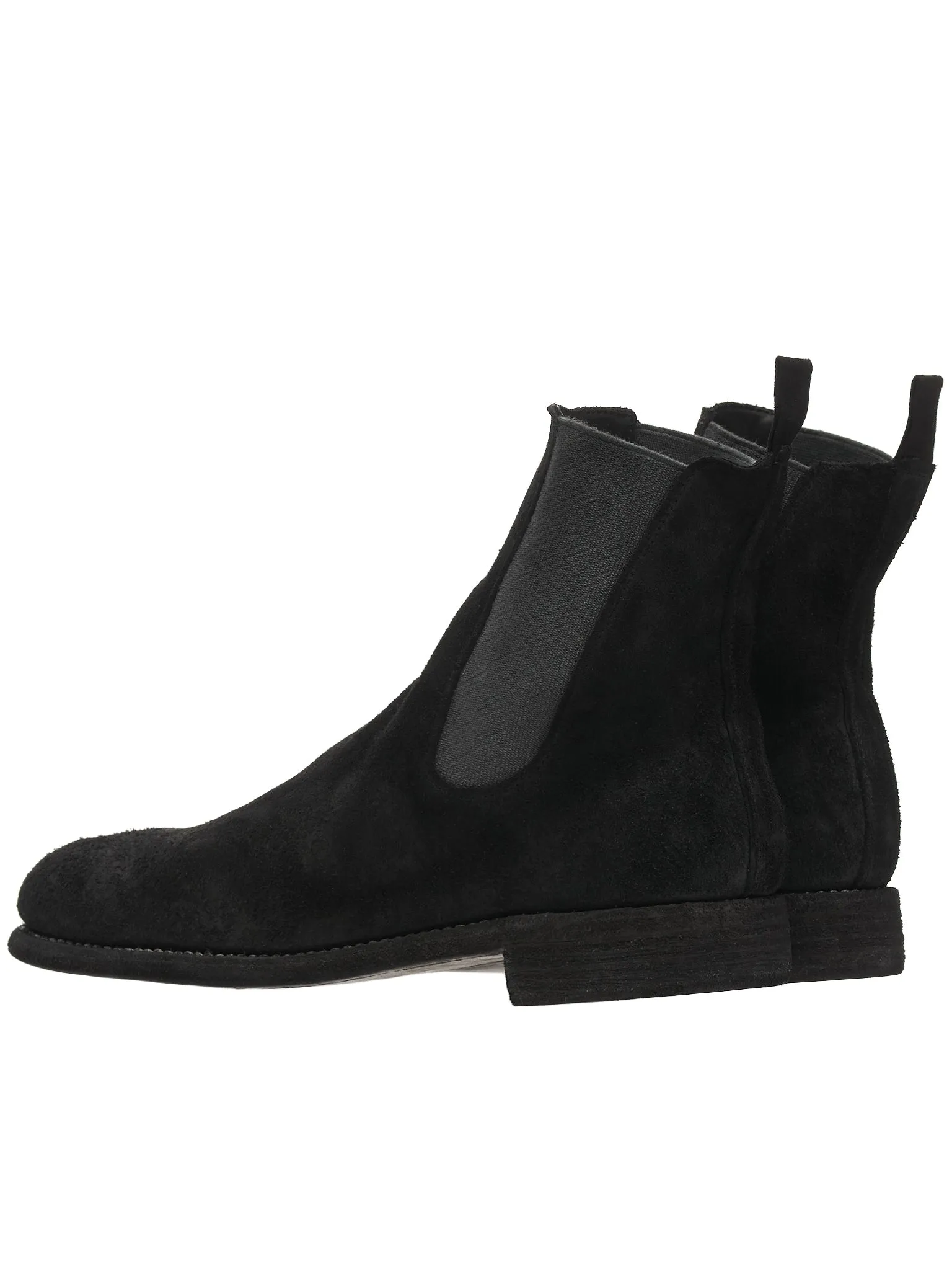 Chelsea Suede Boots (96-HORSE-REVERSE-BLACK)