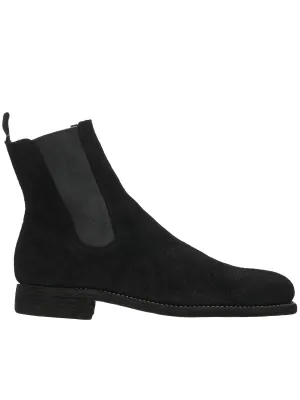 Chelsea Suede Boots (96-HORSE-REVERSE-BLACK)
