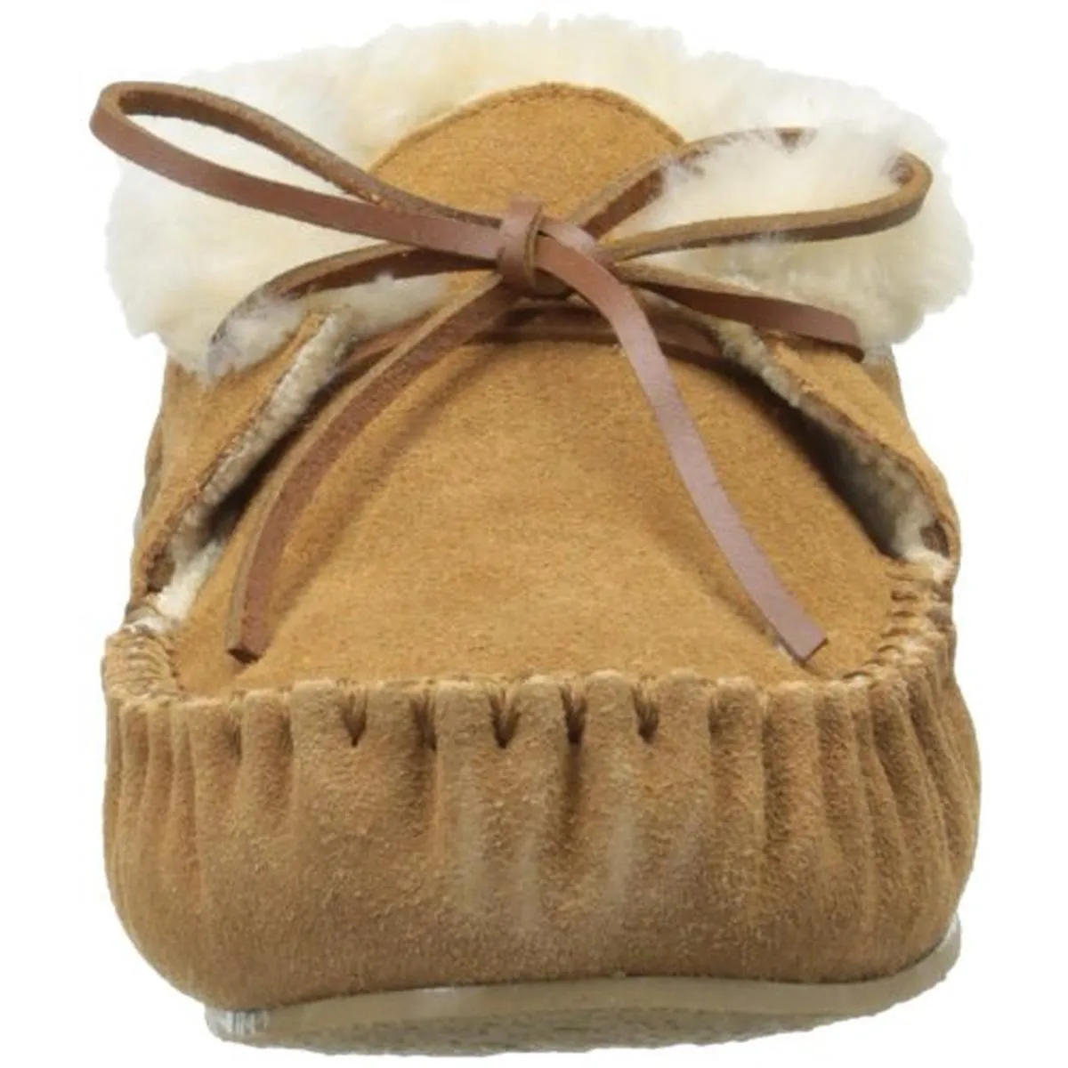 Chrissy Womens Suede Moccasin Bootie Slippers