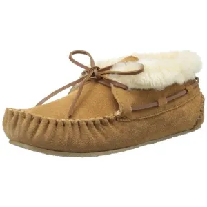 Chrissy Womens Suede Moccasin Bootie Slippers