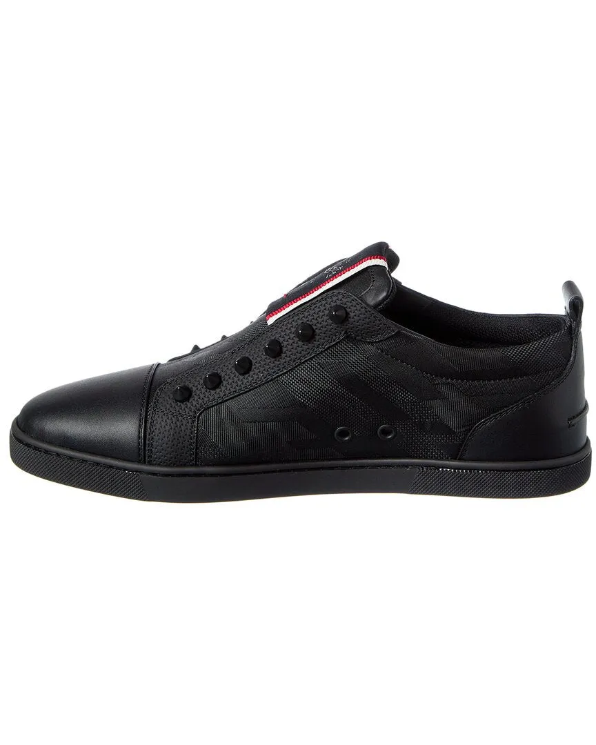 Christian Louboutin F.A.V Fique A Vontade Canvas & Leather Sneaker