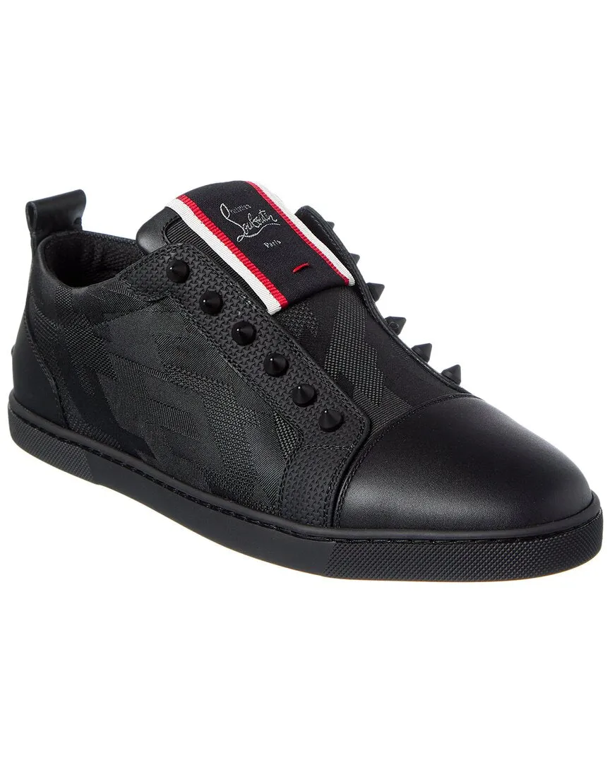 Christian Louboutin F.A.V Fique A Vontade Canvas & Leather Sneaker