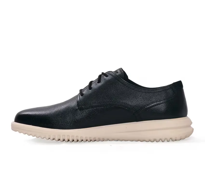 Cole Haan Grand Oxford Men's 11.5 Black Leather Plain Toe Dress Shoes ZPO1735
