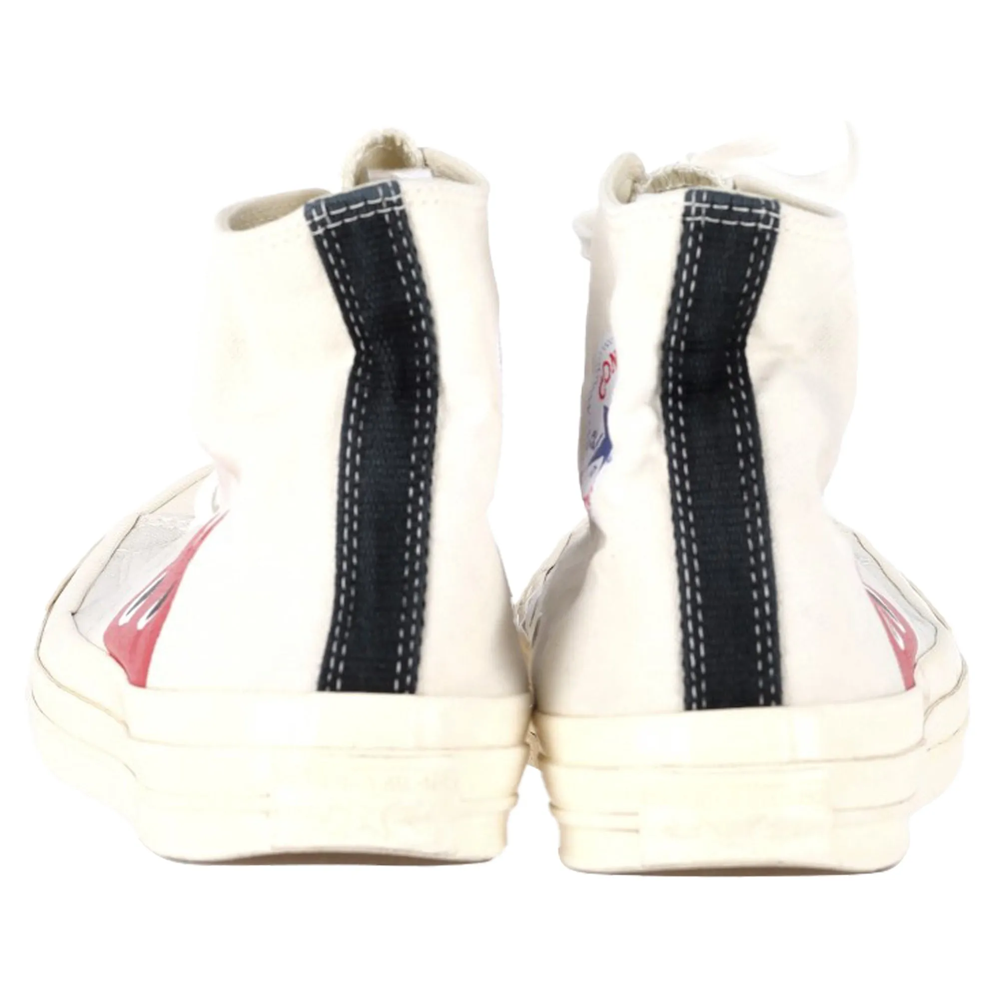 Comme Des Gar?ons Play x Converse Chuck 70 High-Top Red Heart Sneakers in White Cotton