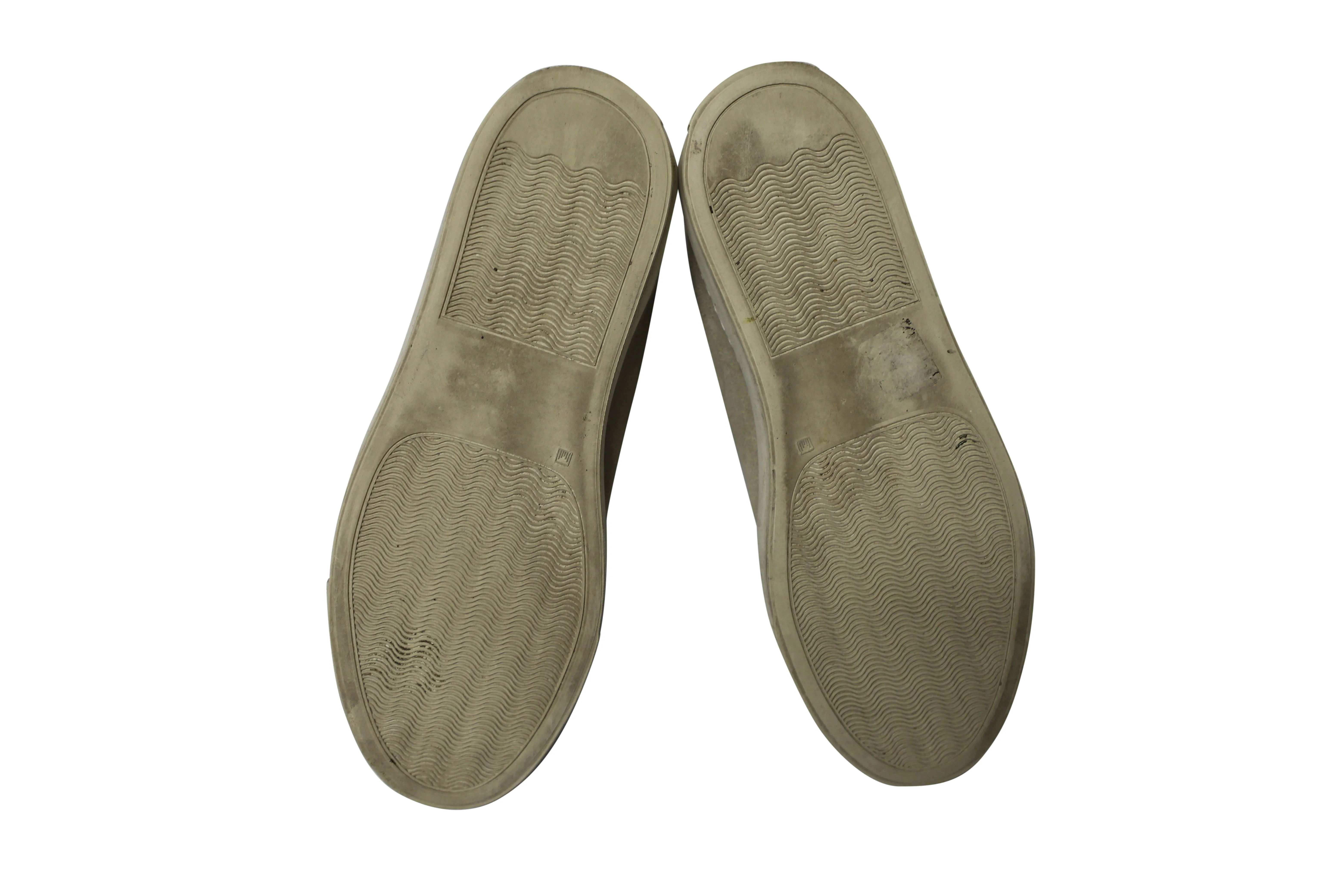 Common Projects Tournament High Top Shearling Sneakers in Grey Suede