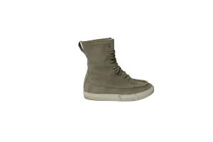 Common Projects Tournament High Top Shearling Sneakers in Grey Suede
