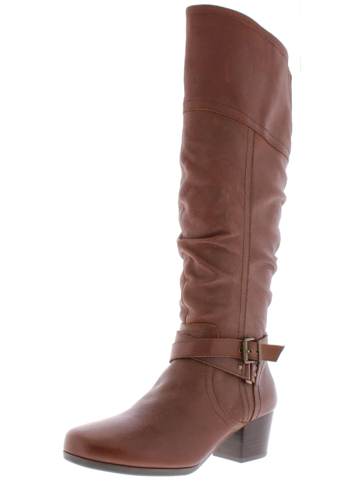 Dakota Womens Leather Knee-High Riding Boots
