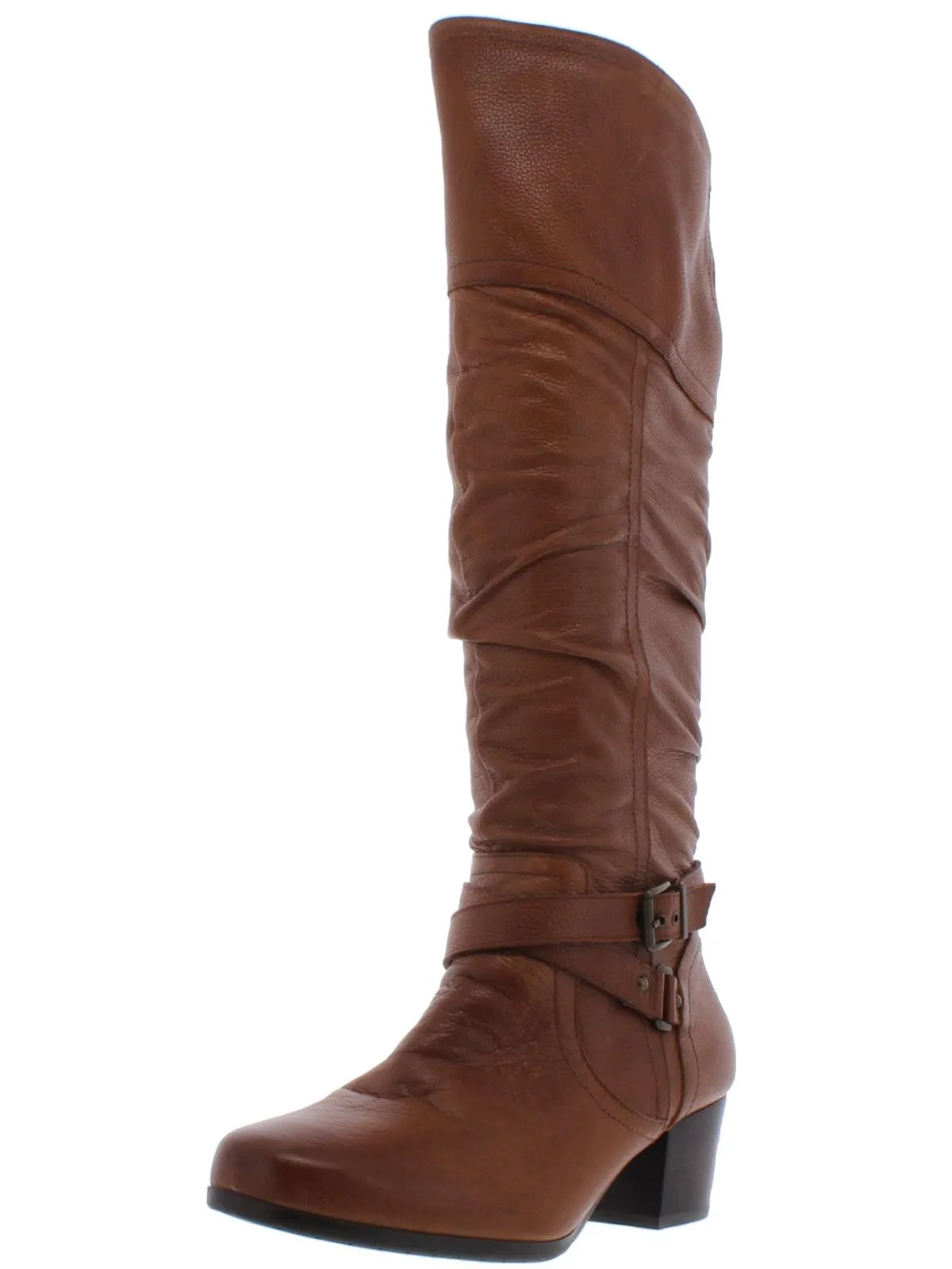 Dakota Womens Leather Knee-High Riding Boots