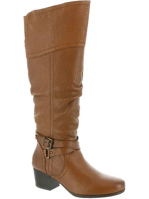 Dakota Womens Leather Knee-High Riding Boots