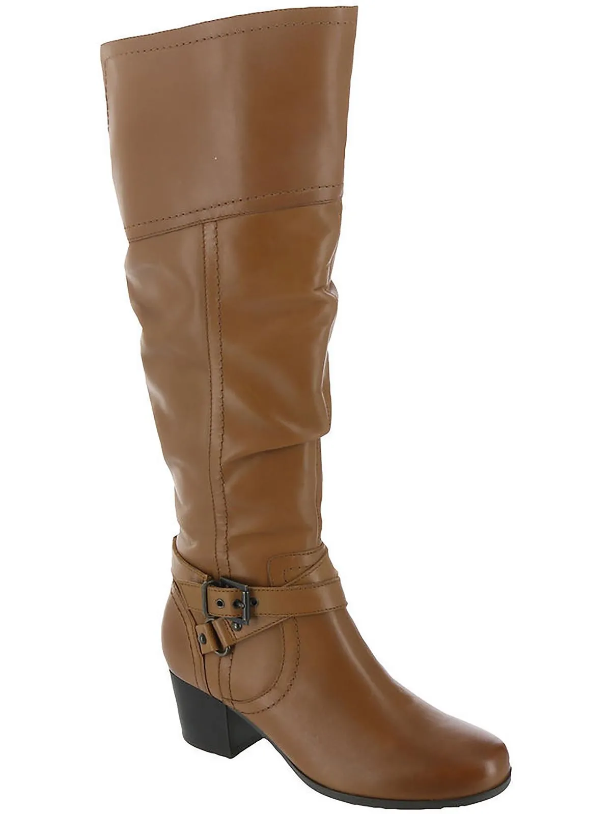 Dakota Womens Leather Knee-High Riding Boots