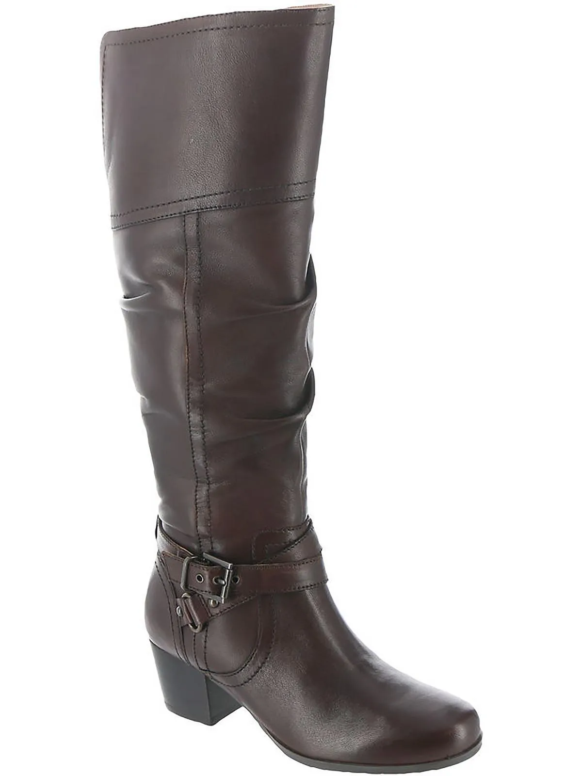 Dakota Womens Leather Knee-High Riding Boots