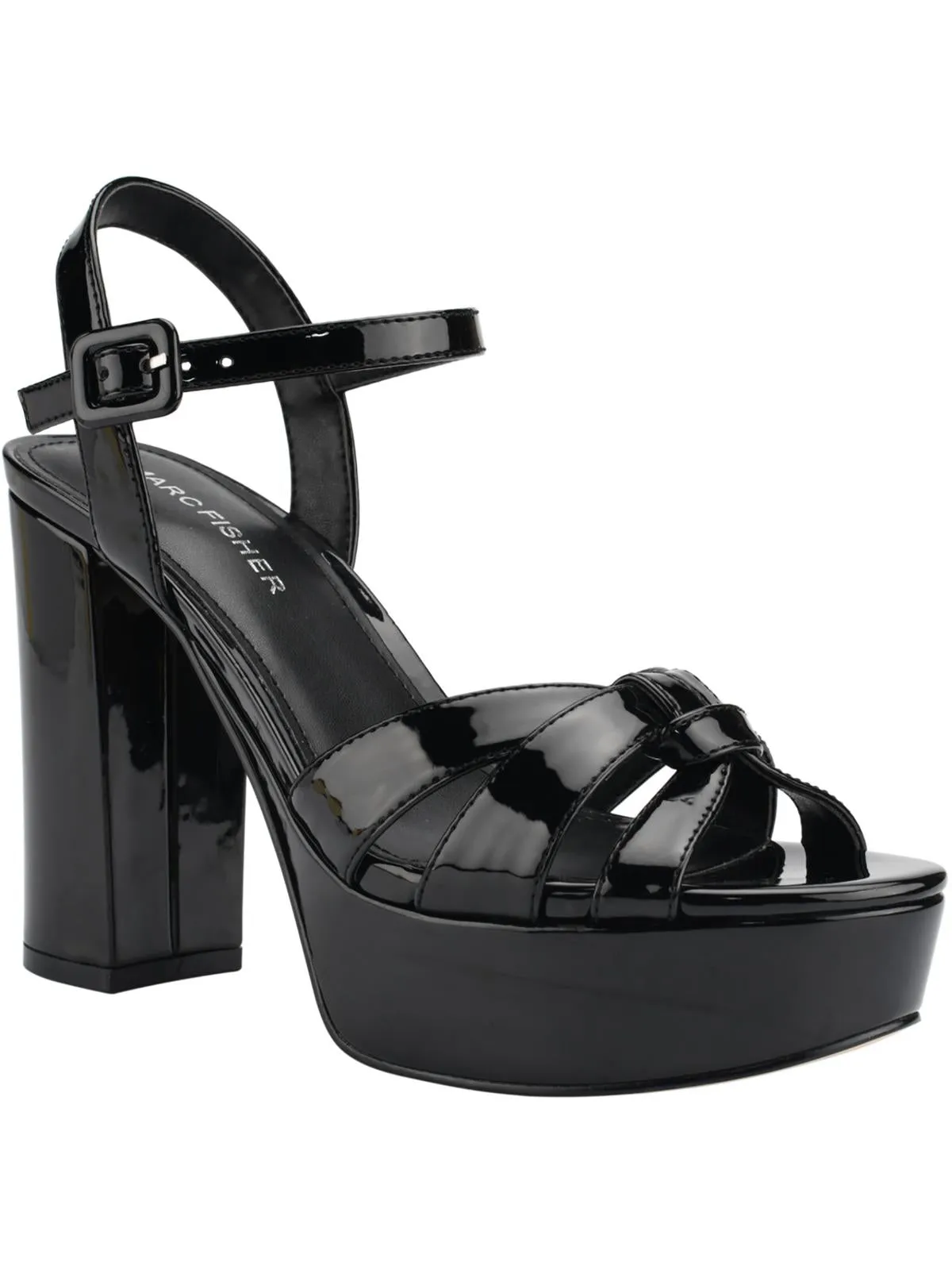 Damask Womens Patent Ankle Strap Platform Sandals