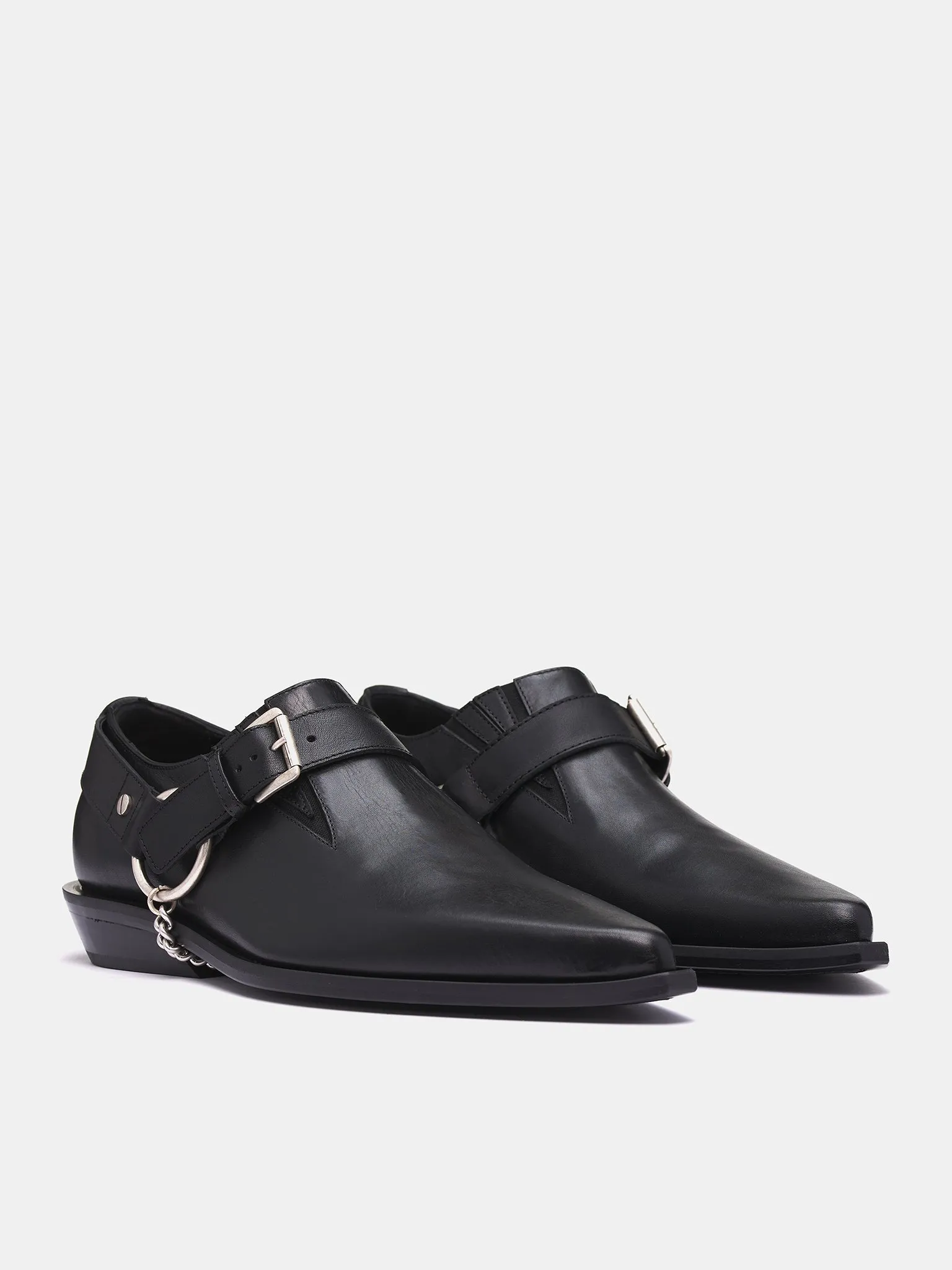 Danby Pointy Cowboy Boots (B0012914-LT164-BLACK)