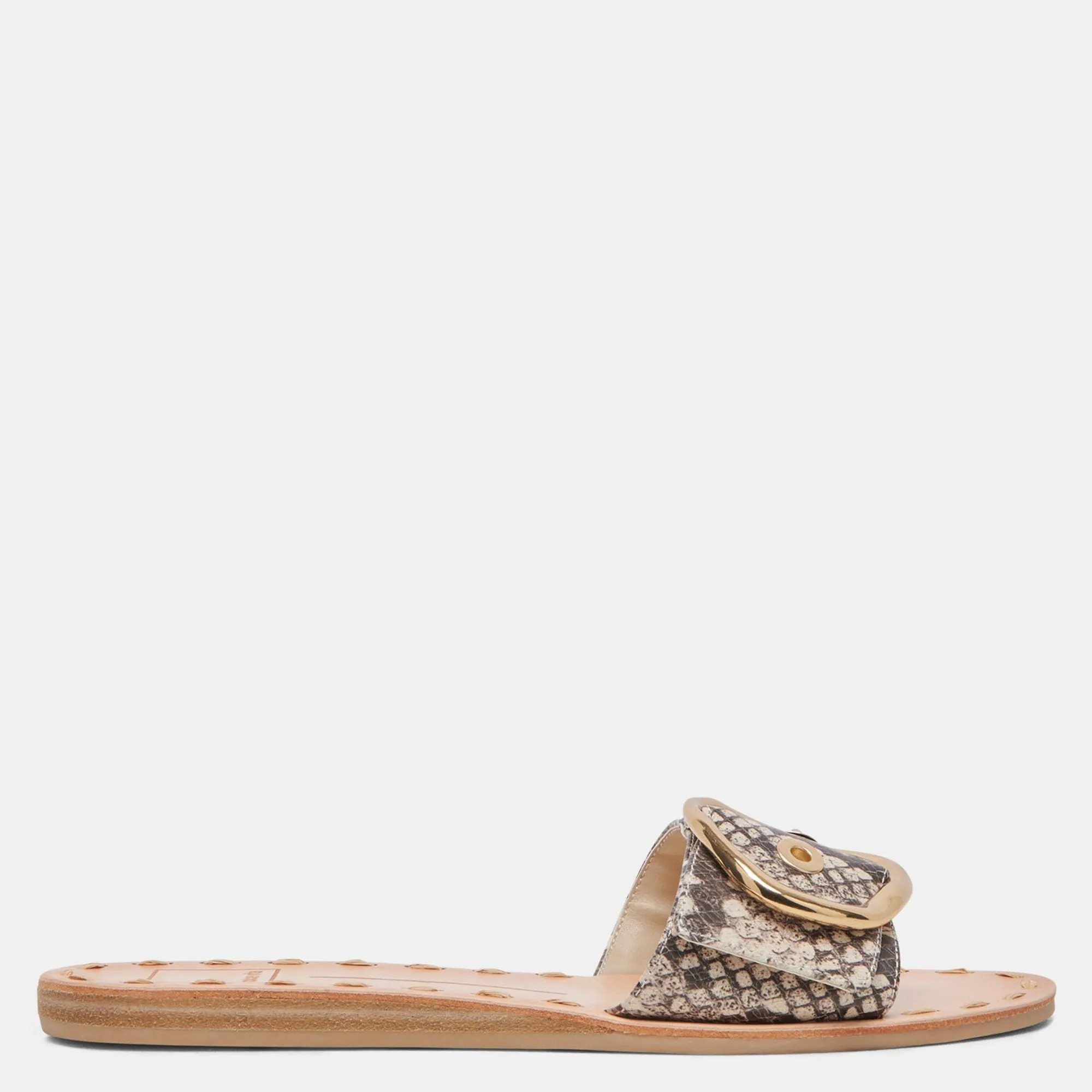 Danna Sandals Black White Embossed Snake