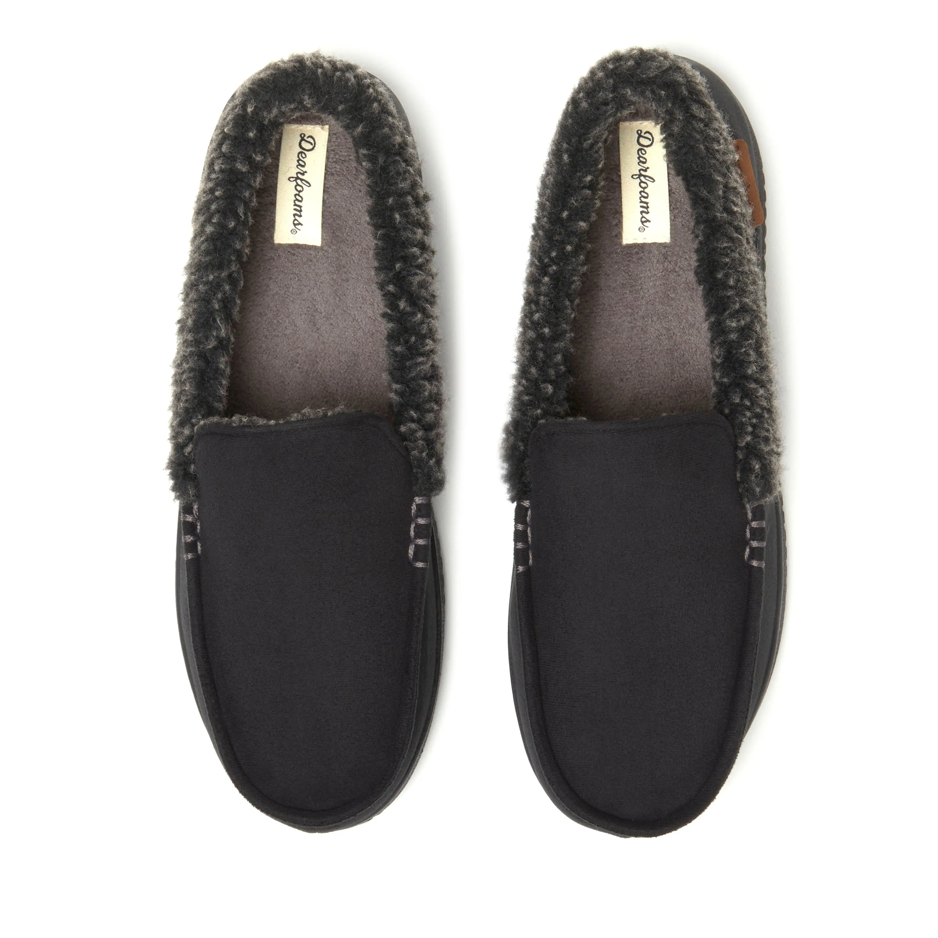 Dearfoams Men's Alexander Microsuede Moccasin Slipper