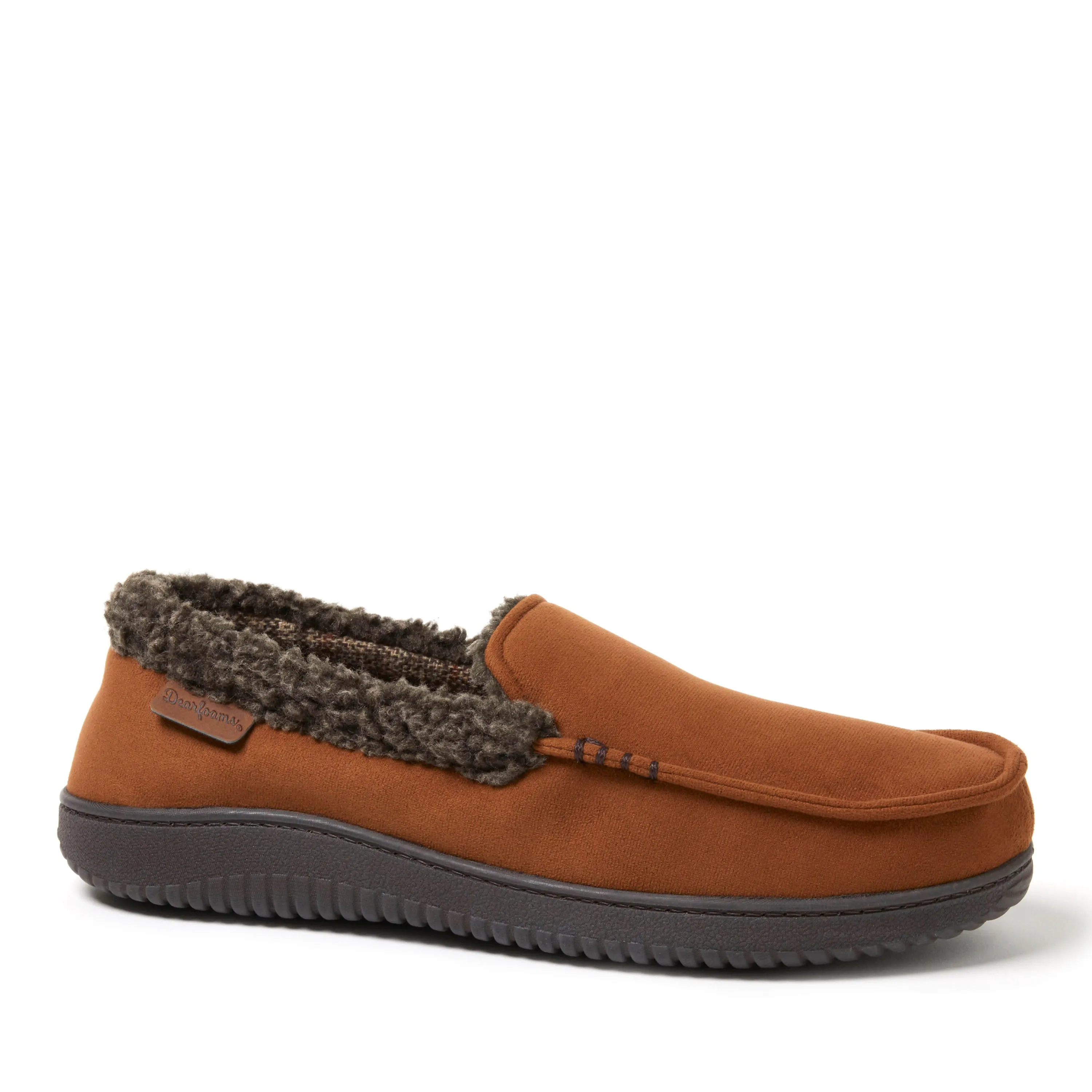 Dearfoams Men's Alexander Microsuede Moccasin Slipper