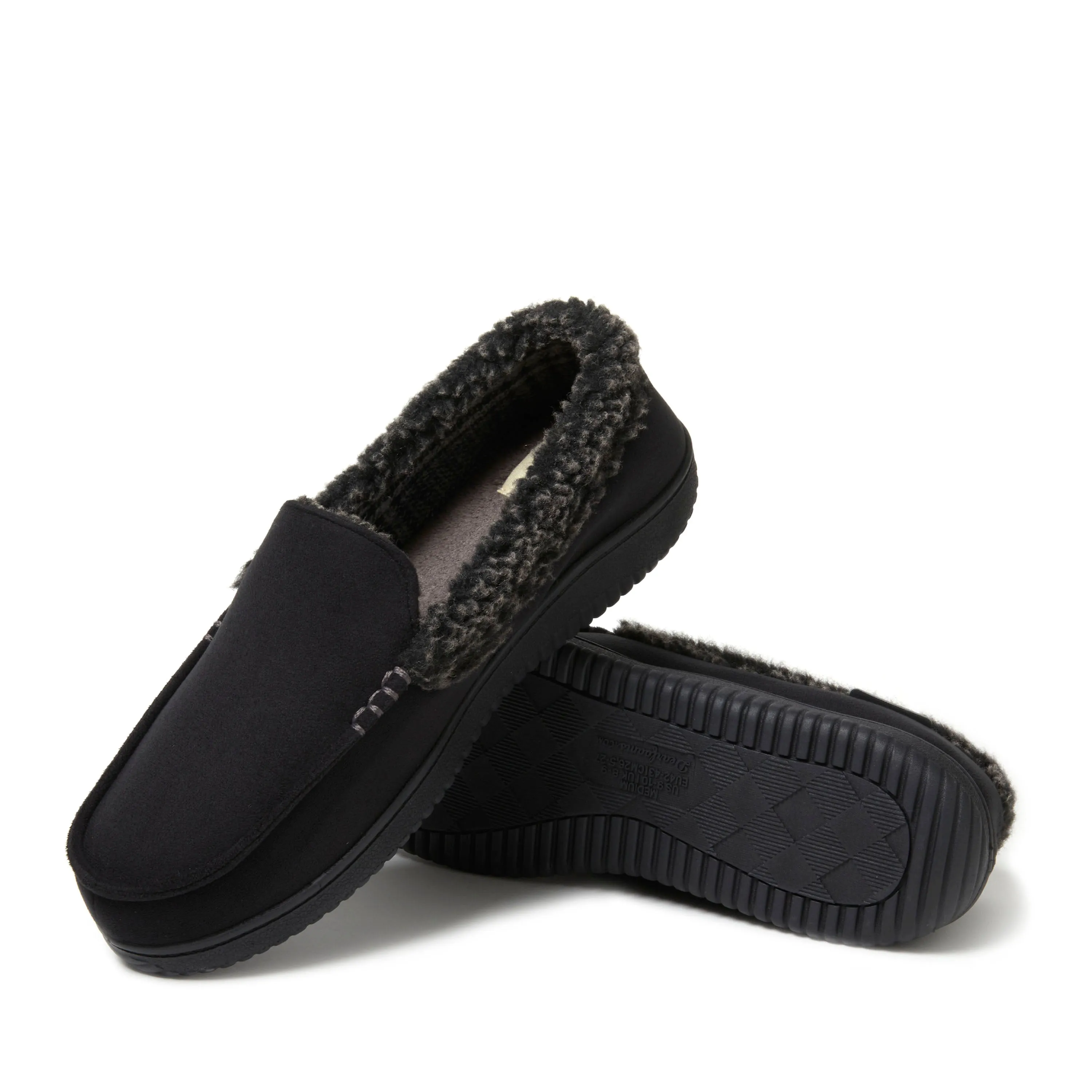 Dearfoams Men's Alexander Microsuede Moccasin Slipper