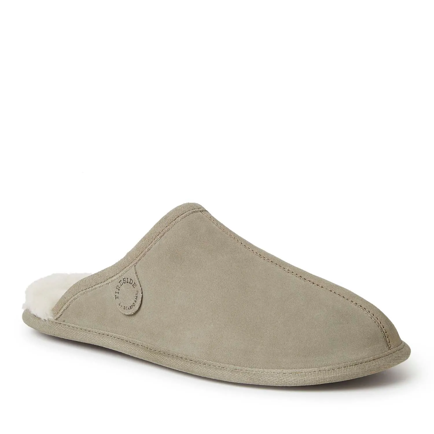Dearfoams Men's Fireside By Dearfoams Warwick Genuine Shearling Scuff Slippers
