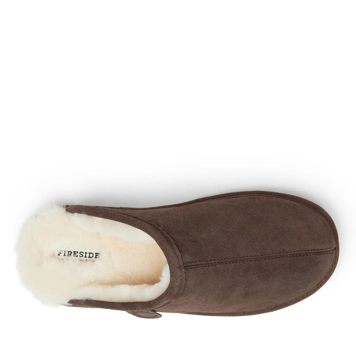 Dearfoams Men's Fireside By Dearfoams Warwick Genuine Shearling Scuff Slippers