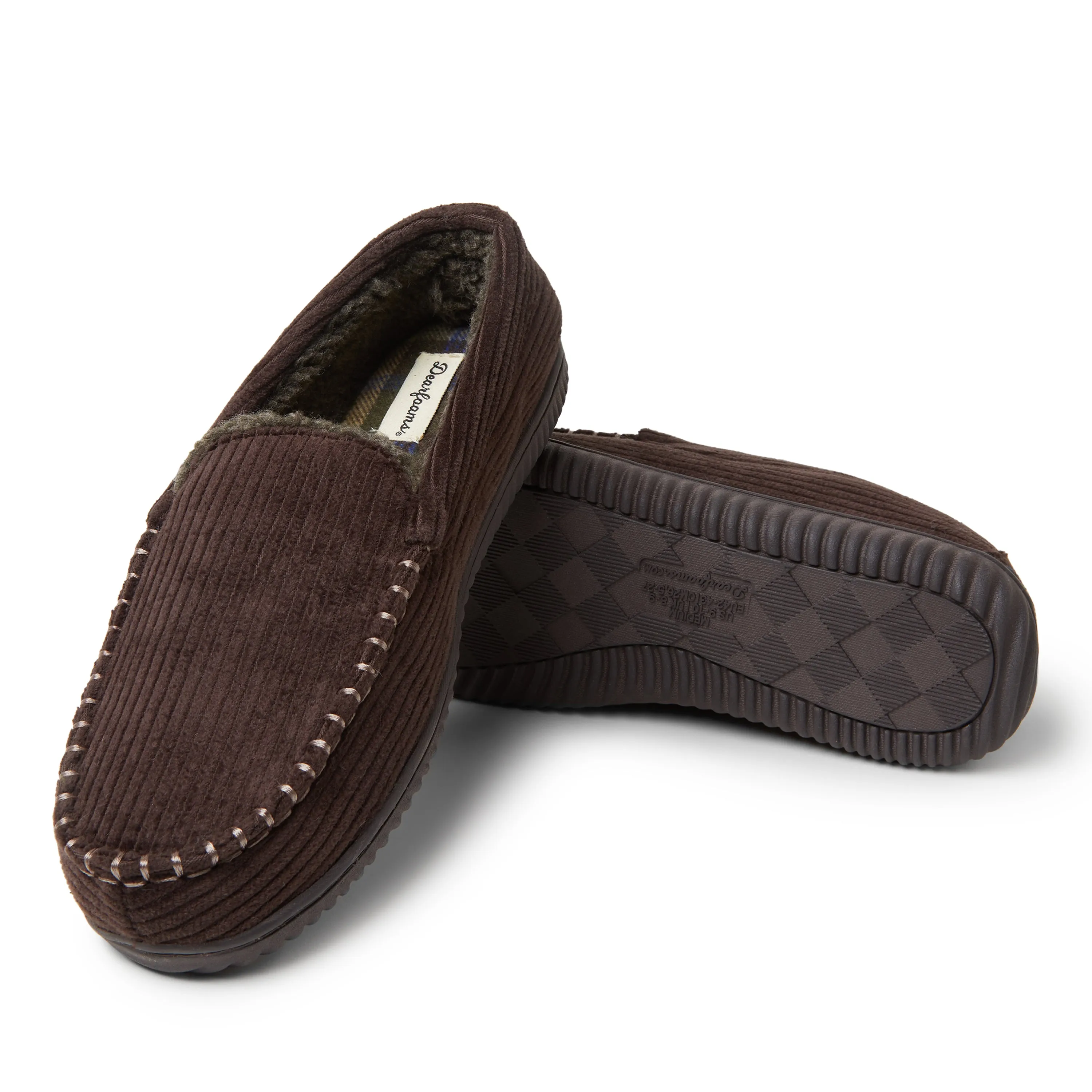 Dearfoams Mens Niles Cord Moc