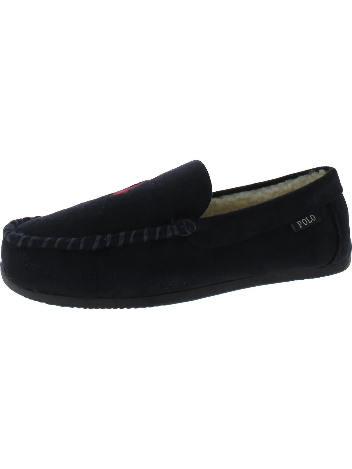 Declan Mens Faux Suede Slip On Loafer Slippers