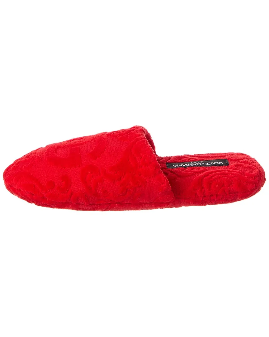 Dolce & Gabbana Jacquard Terry Slippers