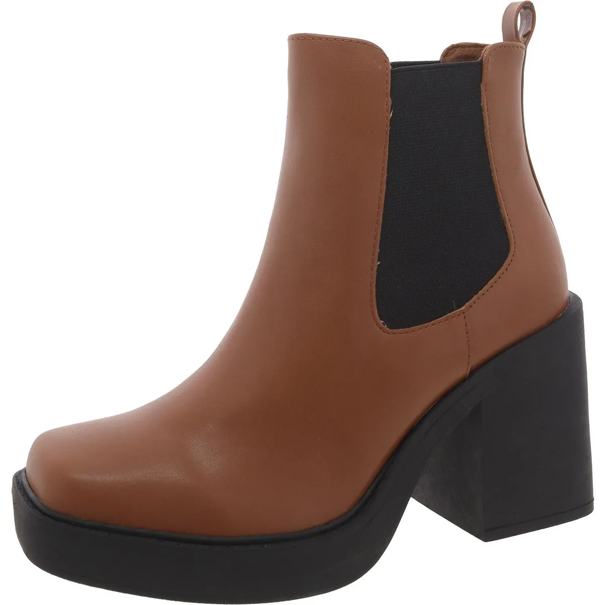 Dru Womens Faux Leather Booties Chelsea Boots