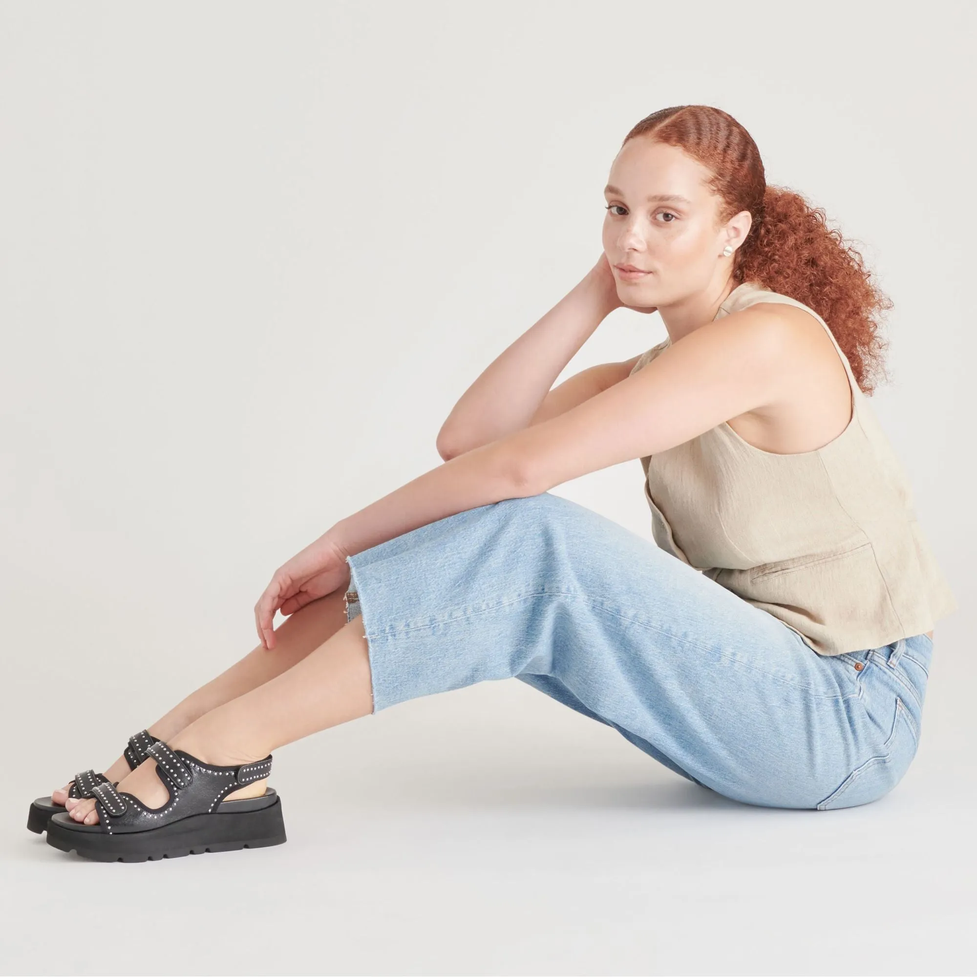 Dubai Sandals Midnight Crinkle Patent