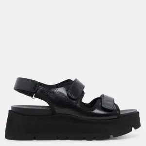 Dubai Sandals Midnight Crinkle Patent