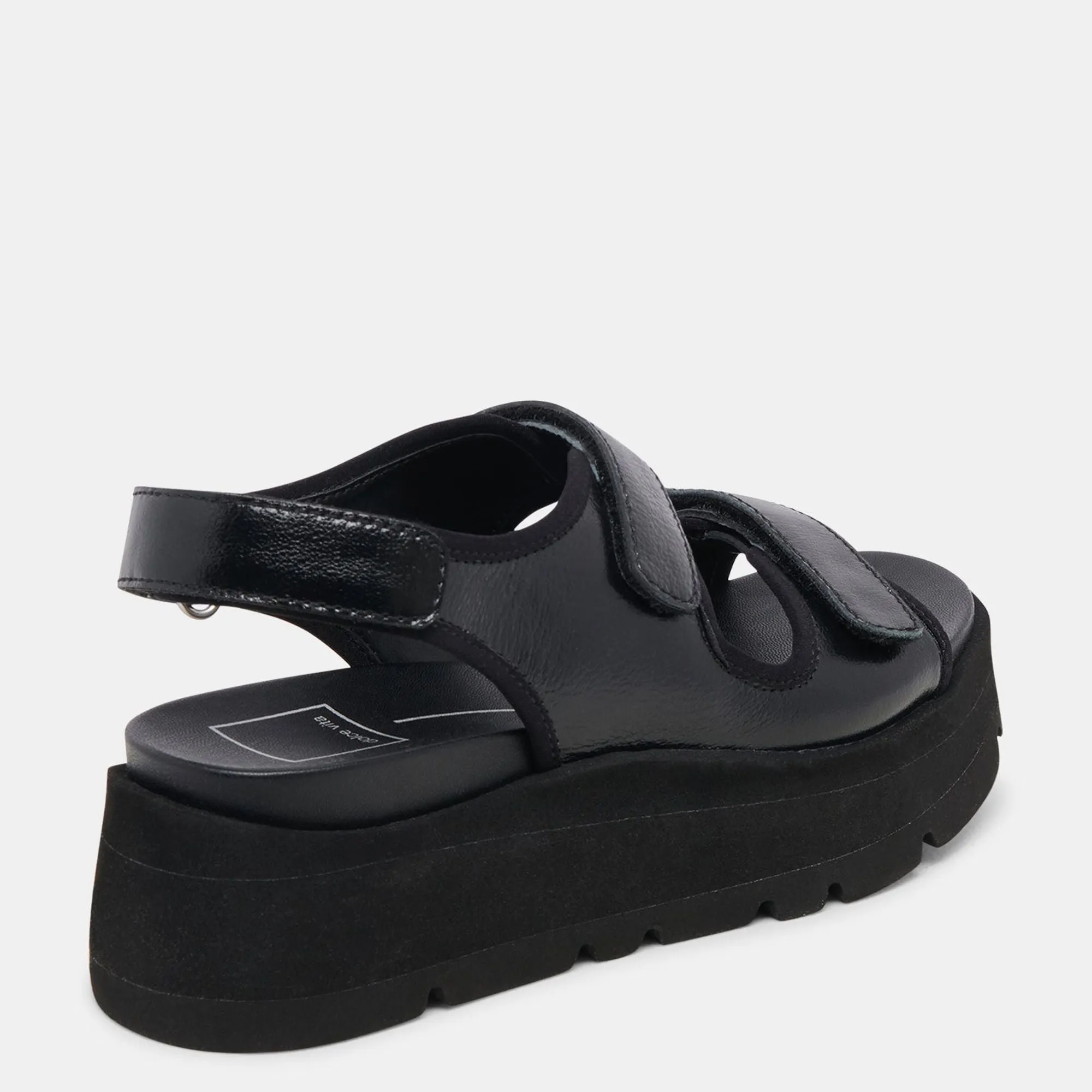 Dubai Sandals Midnight Crinkle Patent