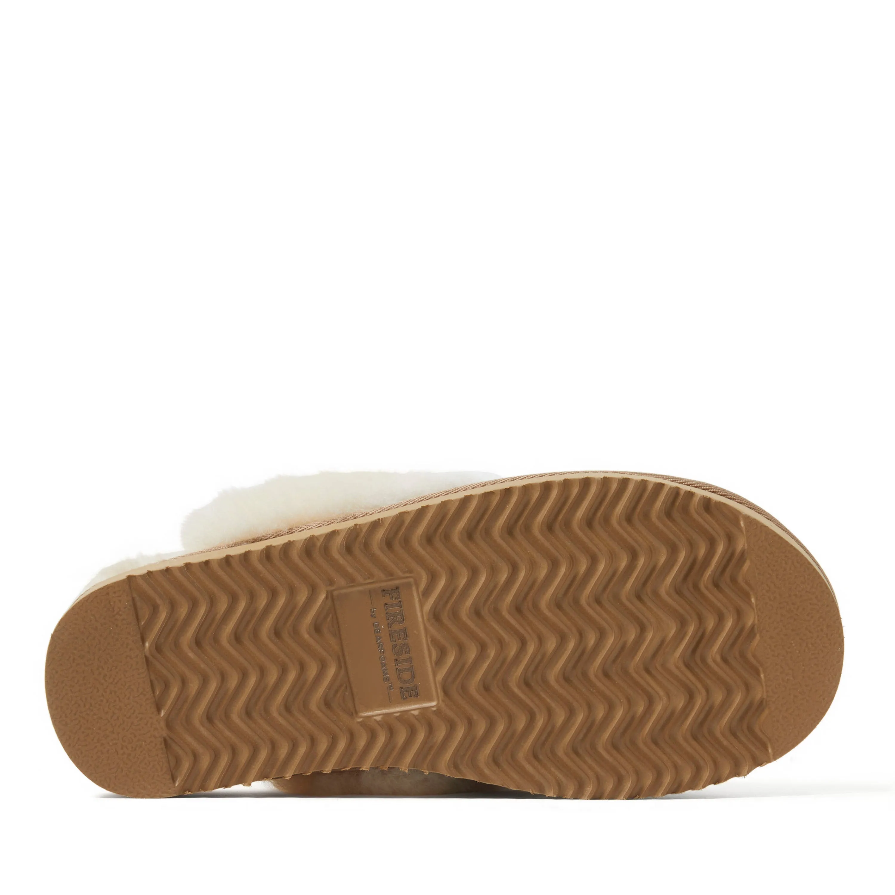 Fireside by Dearfoams Women's Sydney Holiday Fair Isle Genuine Shearling Scuff Slipper