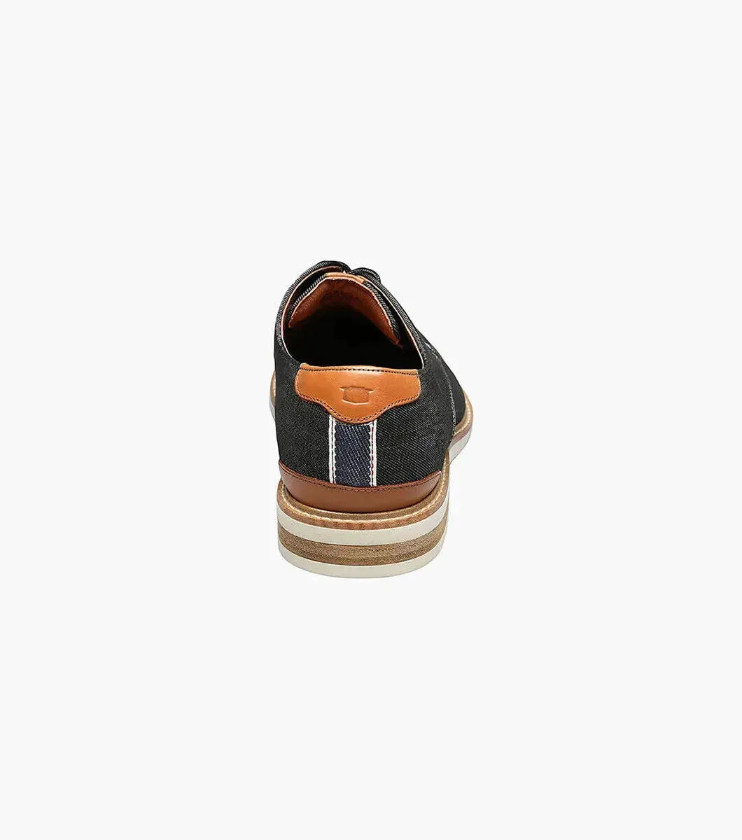 Florsheim Highland 14273-001 Oxford Men's 7 Black Plain Toe Dress Shoes ZPO317 (Black,7)