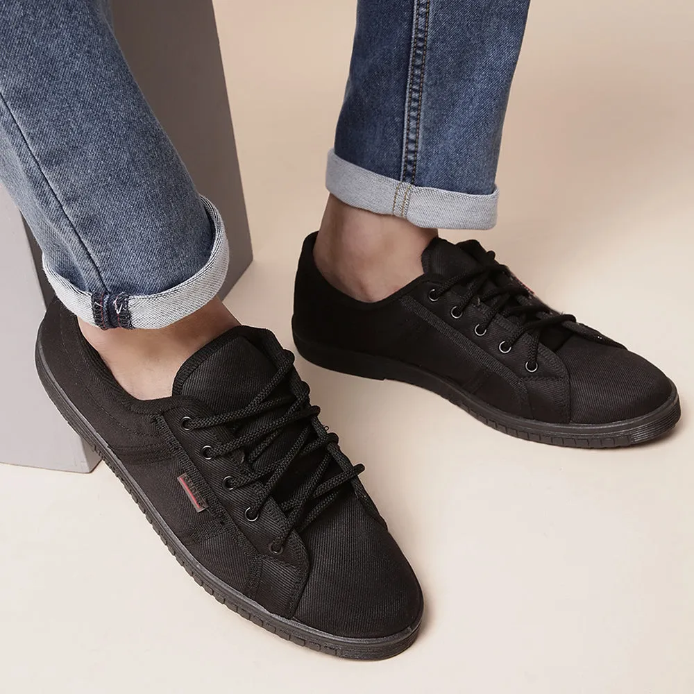 Gliders Black Casual Lace Up Shoes For Men JUMPER-E By Liberty