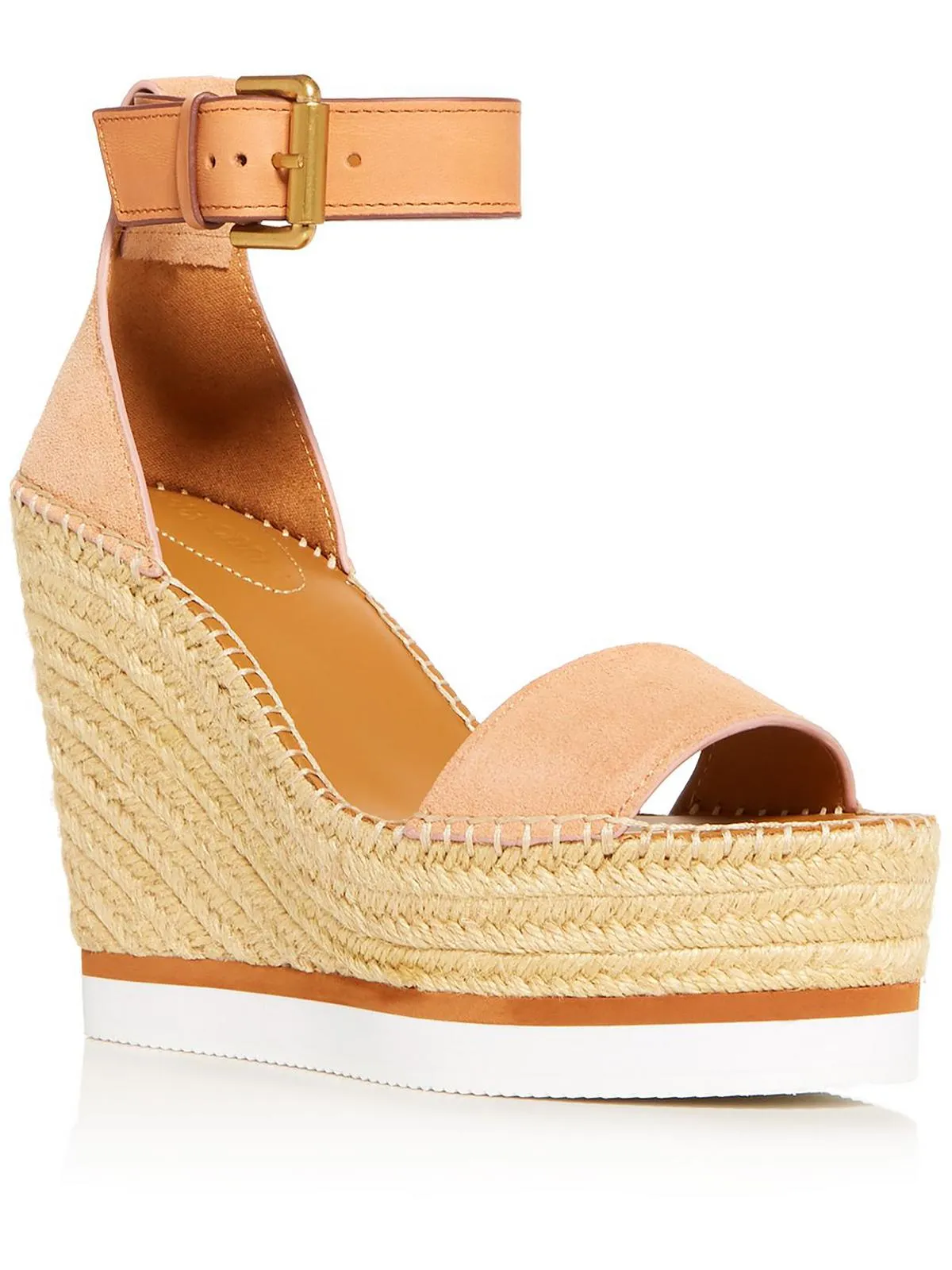 Glyn Womens Suede Ankle Strap Wedge Sandals