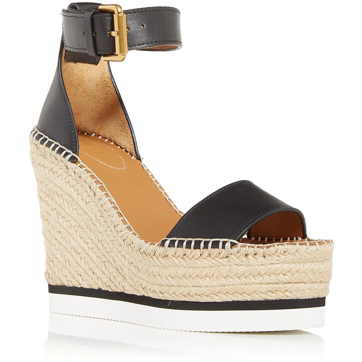 Glyn Womens Suede Ankle Strap Wedge Sandals