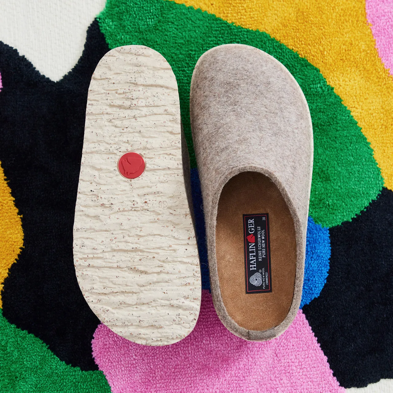Haflinger Wool Felt Clogs - Manhattan - Taupe (Adults 36-42) *Pre-order
