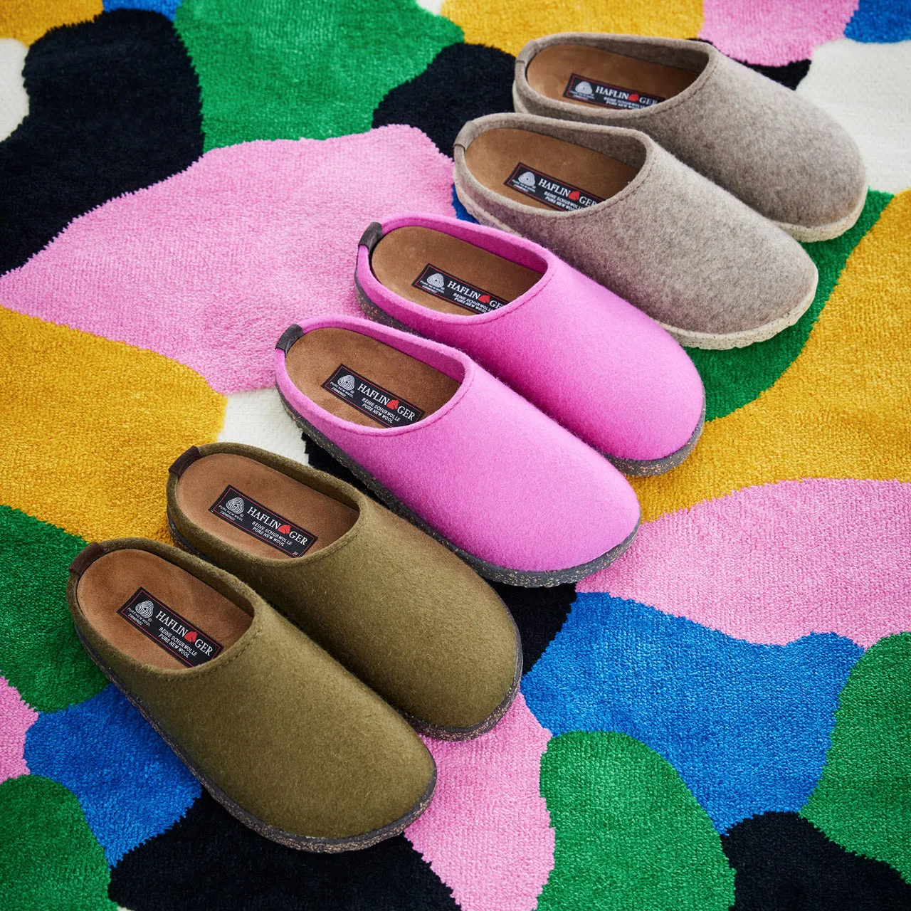 Haflinger Wool Felt Clogs - Manhattan - Taupe (Adults 36-42) *Pre-order